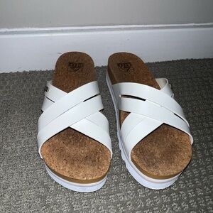 Reef Women's White Platform Sandals